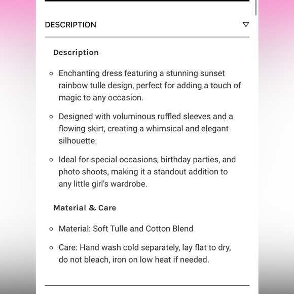 Lola + The Boys, SUNSET RAINBOW TULLE DRESS, Size 6 - Picture 7 of 8